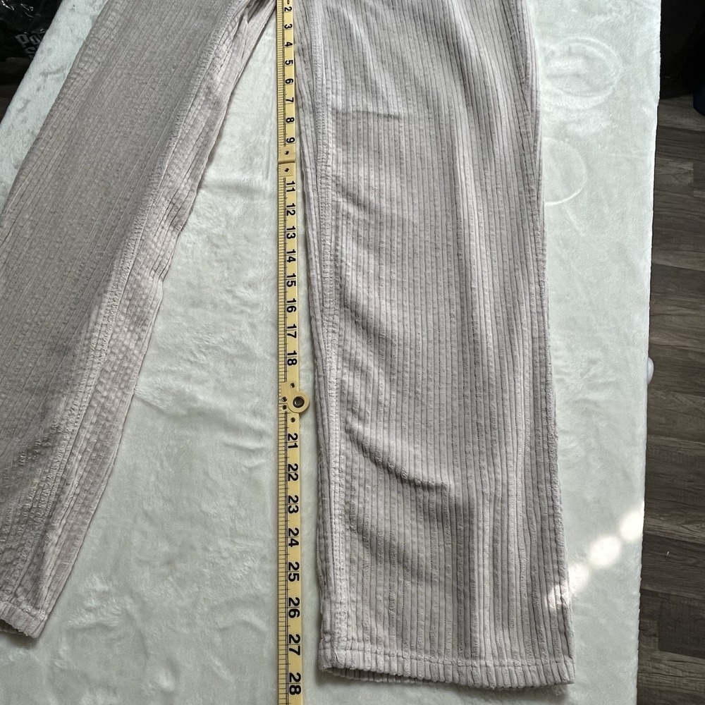 BDG High Rise Baggy Corduroy Pants Women Size 25 Cream Ivory Wide Leg Relaxed - Picture 4 of 10